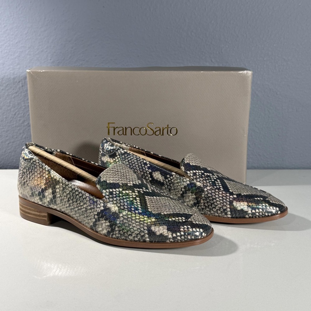 Franco Sarto Women's Snakeskin Pattern Loafers‎